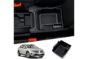 SHAOHAO Compatible avec VW Taigo 2022 2023 2024 Polo MK6 2016-2023 2024 Plateau de Rangement de la Console Centrale Accessoires d'intérieur Boîte de Rangement Dissimulée