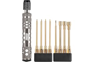 INJORA Kit Utensili RC Cambio Rapido Chiave a Brugola a Cacciavite Esagonale Dado per Crawler RC 1/18 1/24 Axial SCX24 AX24 FMS FCX24 TRX4M