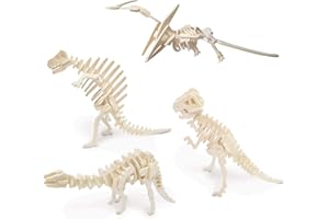 Quay Conjunto de los Dinosaurios 4 - de artesanía en Madera Kit de construcción FSC