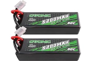 OVONIC 3S Lipo RC batteri, 80 C, 5 200 mAh, 11,1 V, Lipo-batteri med EC5-stick, hårt fodral för RC bil, monster, lastbil, RC