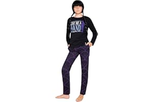 Wednesday Pyjama Fille Mercredi Addams, Ensemble de Pyjama Fille Coton, Vêtements de Nuit Enfant Ado 7-16 Ans