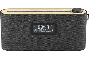 Loewe Radio.Frequency, DAB+ Radio, 28 Watt Sound, LCD Display, 14 Stunden Spielzeit, Holz, Lange Akkulaufzeit, Benutzerfreundliche Bedienung