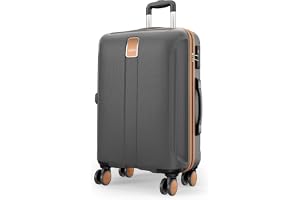 Safari Thorium Royale 8 Wheels Spinner 77cm Large Size Trolley Bag Hard Case Checkin Polycarbonate Luggage, TSA Lock, Wet Pouch Organized Interior, Suitcase, Trolley Bags for Travel, Gun Metal