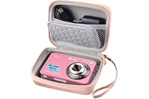 BOOBOWL Etui na aparat cyfrowy VOXPAN/do aparatu cyfrowego DPFIHRGO, 8X Digital Zoom HD aparat fotograficzny 21 MP 1080p HD 2,7 cala, małe pudełko do przechowywania (różowe złoto)