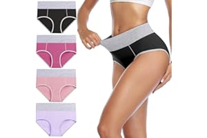 wirarpa Slip Elasticizzato Mutande Donna Cotone Vita Alta Intimo Mutantina Traspirante