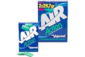 Vigorsol Air Action Chewing Gum, Gomme da Masticare Senza Zucchero, Gusto Menta, Confenzione da 2 Astucci