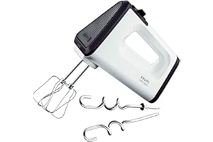 ‎KRUPS KRUPS 3 Mix 5500 GN5021 hand mixer with turbo level, 500W, turbo whisk, 5 Speeds, stainless steel spiral kneader, available in white and black.