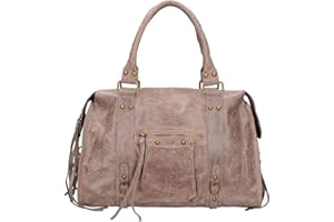 Gave Lux damska torba na ramię z prawdziwej zamszowej skóry Produkt wykonany ręcznie. GLX220609023FBG. Wyprodukowano we Włoszech. Lekka skóra 41 x 28 x 13 cm.