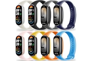 BABEJIA 2-10 Pezzi Cinturini Compatibili con Xiaomi Smart Band 10/9/8, Cinturino Morbidi e Sportivi, Braccialetti con Connettore in Metallo, Traspiranti, Regolabili, a Sgancio Rapido