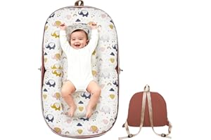 YGJT Baby Nest for Newborn Baby Lounger for 0-12 Months, Baby Bassinet Nest Pod Converts to Backpack for Easy Travel, Newborn Essentials Babies Gifts