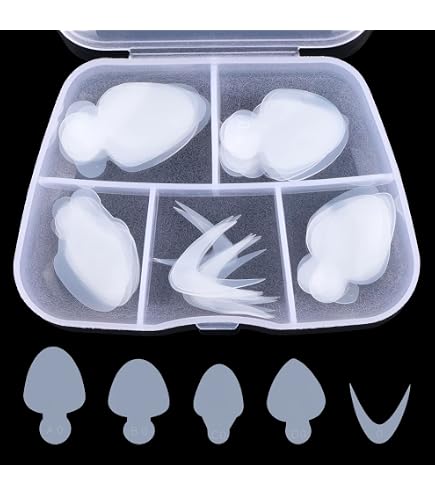 Dual-Nagelformen Set Mit Aufklebern – Wiederverwendbare Silikonformen Für Gel-Nägel, French Maniküre