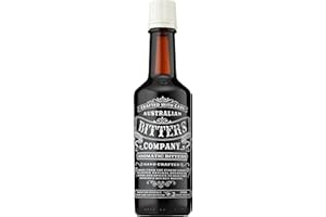 THE AUSTRALIAN BITTERS COMPANY Australian Bitters Company | Aromatic Bitters | 45% ABV | Larger 250ml bottle | Elevate your cocktails or make a refreshing lemon, lime and Aussie bitters (LLB) this summmer.