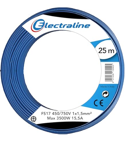 H07V-K 10m 20m 50m Cavo Flessibile H07V-K - Sezioni Da 1.5mm&sup2;, 2.5mm&sup2;, 4mm&sup2;, 6mm&sup2; - Lunghezze 10m, 20m, 50m, 100m Cavo H07V-K Trecciolo