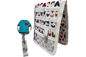Nurse Life Pack Salvabolsillos y Extensible | No Todos Son Iguales | Organizador Bolsillo Enfermeria | Original Regalo Enfermera | para Guardar Tijeras y Accesorios (Blanco Corazones Casaca)