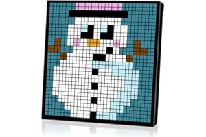 HESMOR Cadre photo numérique, 32 x 32 pixels, affichage LED, connexion Bluetooth, accessoires de jeu, lumière néon pour décoration de chambre