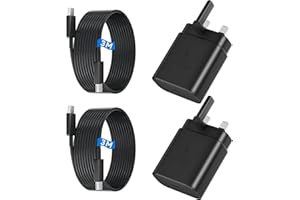 DIHINES USB C Charger for Samsung Super Fast Charger 45W for Galaxy S25 Ultra/S24/S23/S22/iPhone 17/17 Air/17 Pro/Max/16/15 Fast Charger Plug Android Phone 2 Pack Fast Charging with 3M 5A Type-C Cable