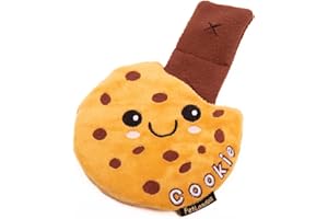 Pet London Nosework Cookie Dog Toy-Hide & Seek for treats, snuffle and encourage foraging for dogs, plush soft toy with crinkle sound