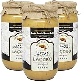 LA&Ccedil;OKO 3 KG İsme &Ouml;zel Şekersiz, Katkısız, Glutensiz, Vegan, Doğal &Ccedil;ifte Kavrulmuş Par&ccedil;acıklı Extra Crunchy Fıstık Ezmesi