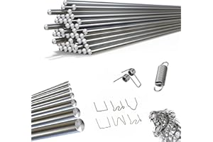 STURIZ 35 Stück Federstahldraht Edelstahldraht Metallstäbe 1.2mm X 400mm Metallstange Edelstahl Stange Federdraht Stahlstange Rundstahl Edelstahlstäbe Rundstäbe Hartdraht für DIY Handwerk Modellauto Flugzeug