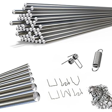 QUARKZMAN 4mm X 450mm 304 Inox Acier Solide Rond Tige Pour DIY Artisanat - 12pcs