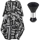 Mantello da Parrucchiere Mantella da Barbiere Grembiule da Parrucchiere,Lunghezza Unisex, con spazzola per il collo,impermeab