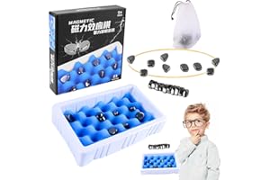 NECDEOL Magnetisches Schachspiel, 20 Pcs Magnetic Schachspiel, Kampfschach Mit Magnetisch, Reisen Schach Magnetisch, Puzzle Checkers Spiel, Tragbares Schachbrett-Party Für Familientreffen