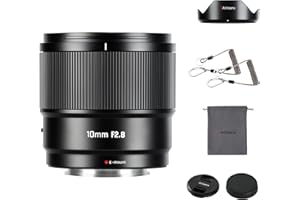 Objectif Grand Angle 7artisans AutoFocus 10mm F2.8 APS-C Reconnaissance Automatique/Manuelle des Visages et des Yeux Compatible avec Les appareils Photo Sony FS5/FS7/FS7M2/FS5M2K/A3000/A5000/A6000