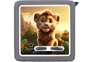 yabaduu Schutzfolie Süße Tiere kompatibel mit Toniebox Lauscher Station Aufkleber personalisierbar Zubehör für Kinder Spielzeug passgenau selbstklebend Y031 (Nr. 69 Löwe, Ohne Wunschname)