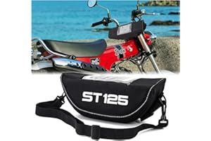 ZTQLIJQF Grip-Lenkertasche Für Honda DAX 125 ST125 Lenkertasche, wasserdichte Motorrad-Lenkrad-Navigationstasche (alle Modelle)(Black Logo2)