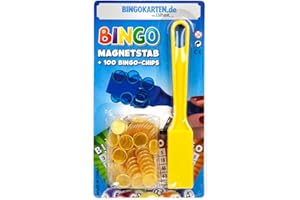 DiPrint Bingo Barre magnétique avec 100 jetons de bingo (jaune)