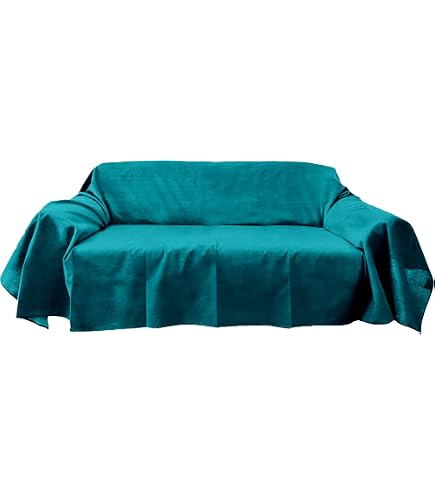 Telo Arredo Cieffepi Home Multicolour | Copridivano In Misto Cotone 220x270 Cm, Verde, Lavabile, Per Divano E Letto