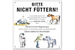 COMIC-SCHILDER.DE Boxenschild/Stalltafel/Weideschild Bitte Nicht füttern