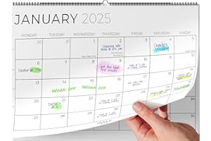 MILULA STUDIOS 2025 Calendar Family - Wall Calendar 2025 - Family Planner 2025 With 5 Columns - Calendar 2025 as Monthly Planner - 2025 calendar UK - Calendars 2025 Jan. To Dec. 25 - Monthly (Minimalistic Black)