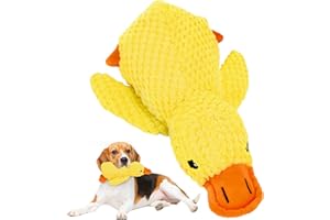 Bohrma Anti-stress Duck Dog, Chew Toy for Dogs for Aggressive Chewers, Anti-Stress Duck, Yellow Squeaky Toy, Interactive Toy for Dogs, Pet Plush Chew Toy for Dogs, Quiet
