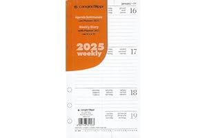 CANGINI FILIPPI Ricambio Organizer Agenda Settimanale 2025 cm. 9,5x17