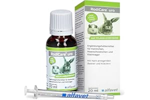 alfavet RodiCare URO, Ergänzungsfuttermittel zur Verringerung der Harnsteinbildung für Kaninchen, Meerschweinchen und Kleinnager, 20ml, Dosierspritze