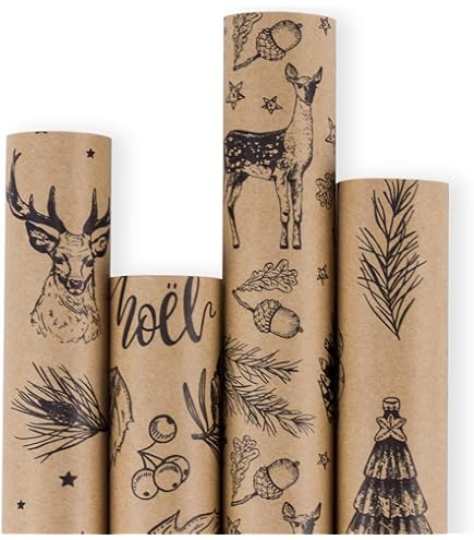 Aazon.co: RUSPEPA Christas Reversible Wrapping Paper Roll For Girls - View #6