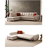 Rivaldu Corner Set & Bed Base Corner Sofa & L Sofa-Left Corner-Cream