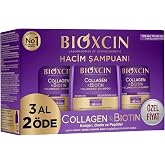 Bioxcin Collagen & Biotin Hacim Şampuanı | 3 x 300 ml | İnce Telli ve Hacimsiz Sa&ccedil;lar İ&ccedil;in | Hidrolize Kolajen + Biotin + Bio