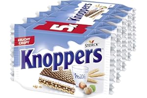 Knoppers x5 (5 x 25gr) - Barquillos rellenos con crema de leche y crema de avellanas