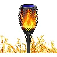 Martiount Garten Fackeln Solarleuchte Solar Fackel Garten Solar Flamme Lampe Fackel Solar Gartenlicht Auto EIN/Aus…