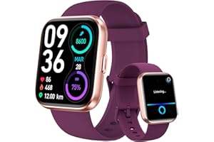 aeac Smartwatch Donna Chiamate, 1,8" Orologio Smartwatch Uomo Donna con Fare Chiamate Risposta Vivavoce, Alexa Integrato, Cardiofrequenzimetro SpO2 Sonno, Orologio Fitness Notifiche Messaggi Whatsapp