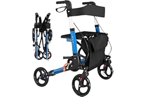 GALERIA DEL COLECCIONISTA ANDADOR "4 EN 1" VIDA FÁCIL Galería del Coleccionista. Carrito Ortopédico para personas mayores, convalecientes… Aluminio superligero, Asiento, 4 Ruedas, Frenos, Bolsa. Totalmente Plegable. 011700126