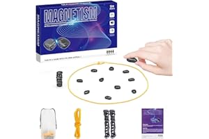 FLYGRRIV Magnetspiel,Tischspiele Magnetisches Schachspiel,Tragbares Magnet Schach,Puzzle Checkers Spiel Reisen Schach Magnetisch,Feiertagspartyspiele