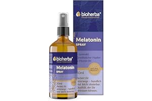 ‎BIOHERBA Melatonin 50ml mit Lavendel, Hopfen und Vitamin B6 – Alkoholfrei – Vegane, natürliche Formel für Erwachsene von BIOHERBA