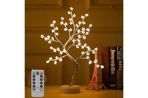 Lecone Albero Bonsai LED, Lampada Albero Bonsai Lampada da Tavolo, 8 Modalità di Luce e Funzionamento del Telecomando e Timer, Perfetto per Regalare Decorazioni per Feste Festive