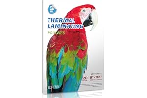 Qfun Pochette de Plastifieuse A4, Pochettes de Plastification Transparentes 80 microns (2 x 80 microns) de 20 Feuilles, Idéales pour Plastifieuses, Photos, Housses pour plastifier