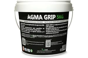 MICROLANIC AGMA GRIP 5 KG. Imprimación de soportes para el sistema de Microcemento 25 m2 - Anula la absorción sobre soportes porosos y mejora la adhesión sobre soportes cerámicos