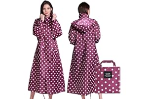 LAMA Poncho de Lluvia Impermeable, Reutilizable, Ligera y Larga, con Cordón y Cremallera, Impermeable con Capucha y Mangas para Mujeres, Adultos, Camping, Senderismo, Tamaño Libre