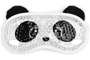 Legami - Chill Out Gelmask för ögon, 19,5 x 11 cm (H max), PVC och polyester, panda-tema, återanvändningsbar mask, elastisk justerbar, perfekt passform, varm och kall effekt